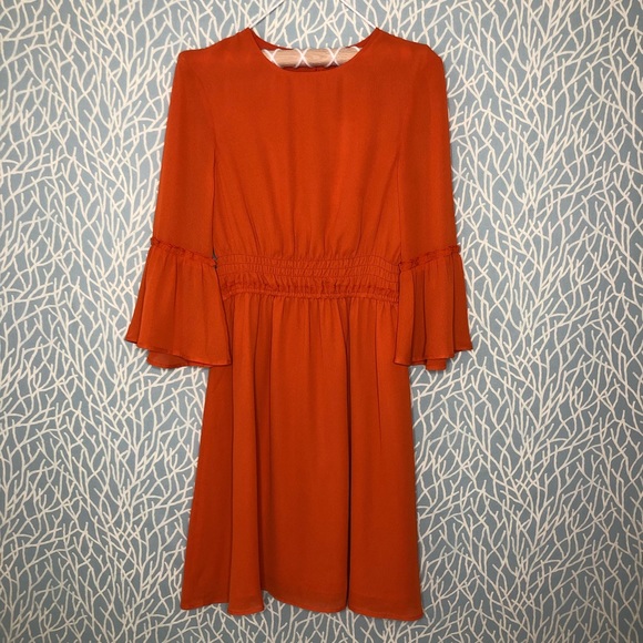 h&m dress orange